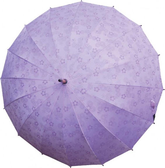 不思議傘　桜渦巻き　江戸紫