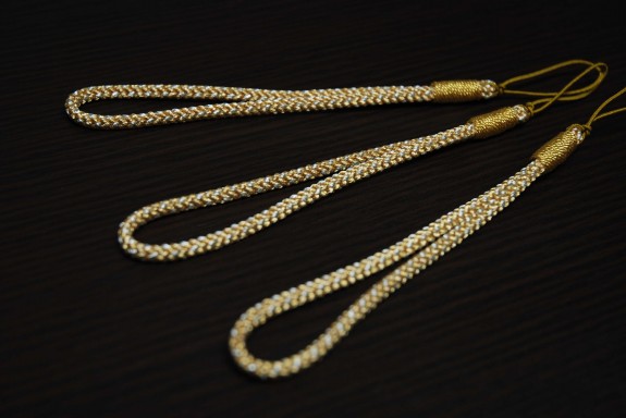 金銀糸　くみひも　ストラップ　丸組