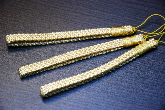 金銀糸　くみひも　ストラップ　平唐組